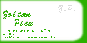 zoltan picu business card